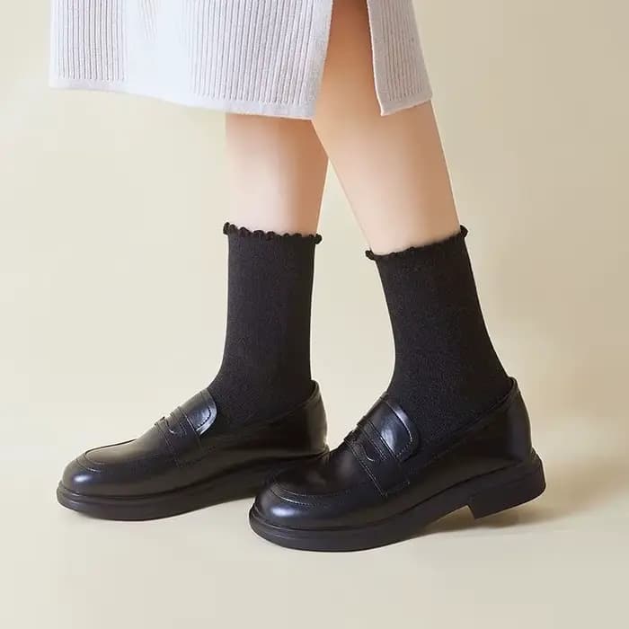 1/5 Paires de Chaussettes Courtes en Coton pour Femmes