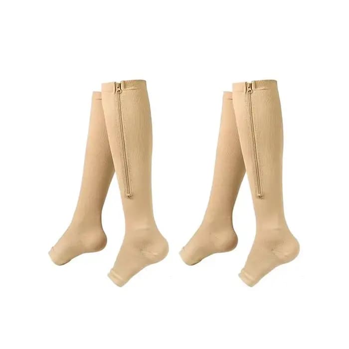 Brothock Chaussettes de compression à fermeture éclair 1/2/3/4 paires