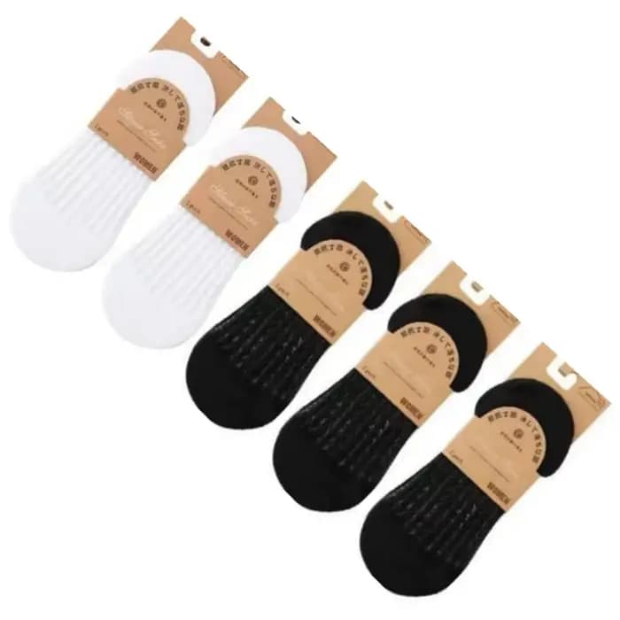 5 paires de chaussettes invisibles en maille de bambou pour femmes
