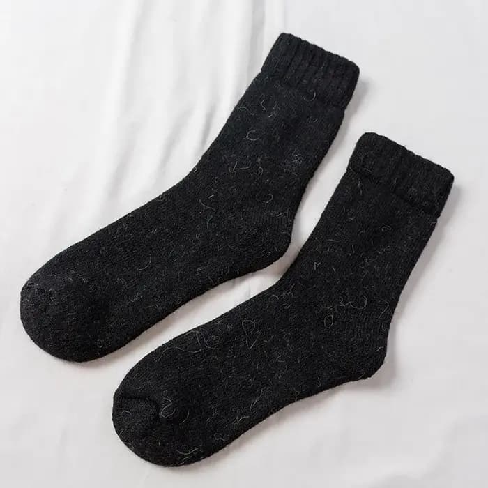Chaussettes hommes Super plus épais solide chaussette laine mérinos lapin