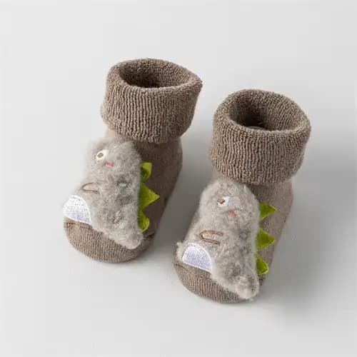 Chaussettes de sol pour bébés garçons et filles, en coton, semelles antidérapantes, mignonnes, dessi