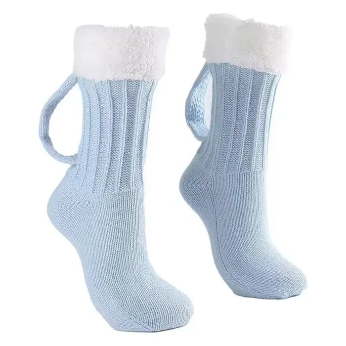 Tasse de bière 3D chaussettes tricotées hommes rembourrés chaud mi-mollet