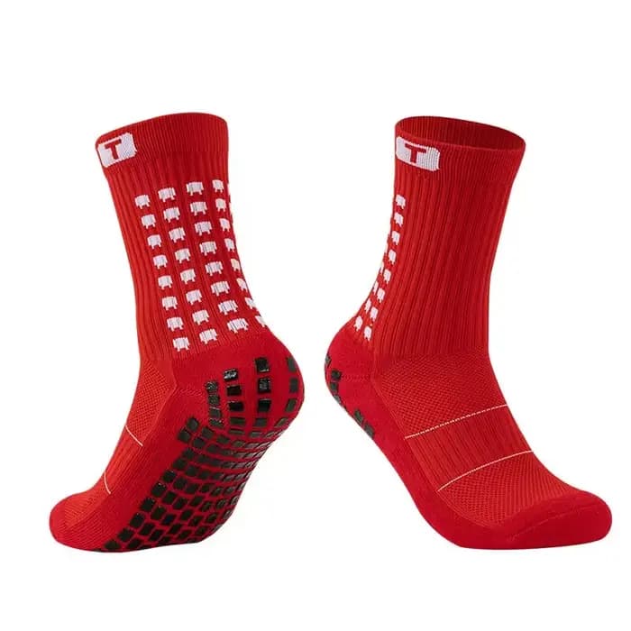 Chaussettes antidérapantes en coton pour hommes et femmes, chaussettes carrées respirantes à ventouse en Silicone, antidérapantes, pour sport de Football, Baseball, Rugby