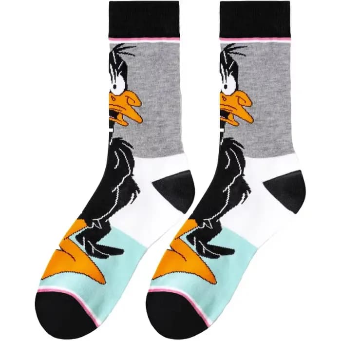 Chaussettes de sport décontractées classiques Bugs Bunny, Daffy Duck, Sylvester, personnages de dessins animés, chaussettes fantaisie personnalisées avec figurines d'anime