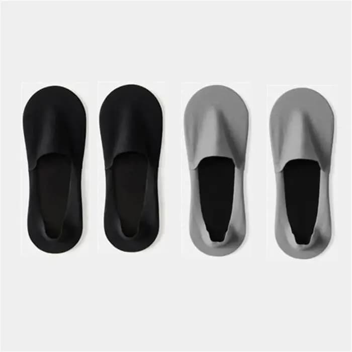 4 paires de chaussettes invisibles en soie glacée pour hommes