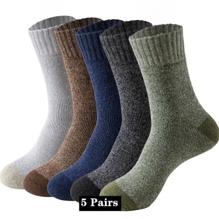 5/10 paires de chaussettes en laine mérinos pour hommes et femmes, chaussettes de randonnée Super ép