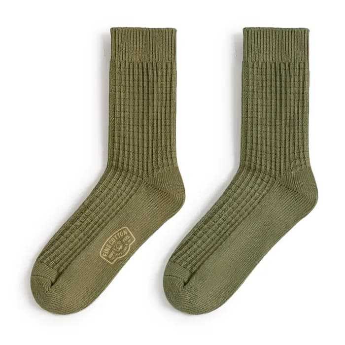 Maden – chaussettes mi-mollet tissées gaufrées pour hommes