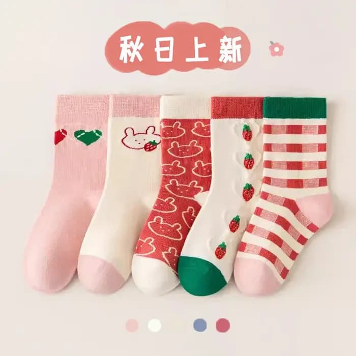 Chaussettes mi-mollet pour filles de 1 à 14 ans