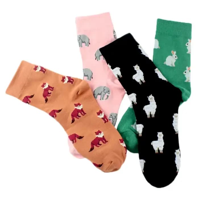Chaussettes courtes amusantes en coton pour femmes
