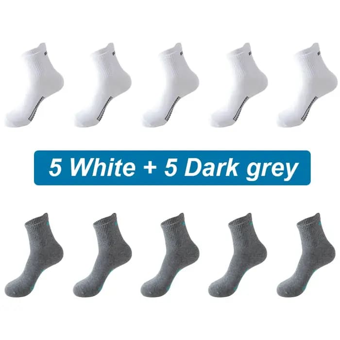 10 paires hommes chaussettes coton biologique respirant