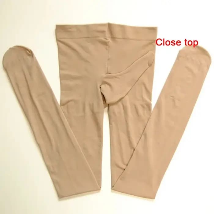 Collants chauds élastiques pour hommes et femmes, collants de couverture de pénis, bas de velours, peau noire, sexy, brillant, 120D
