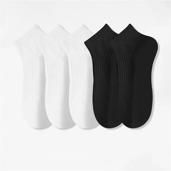 5 paires/pack chaussettes femmes 100% coton Invisible absorbant la sueur filles Tube bas bateau