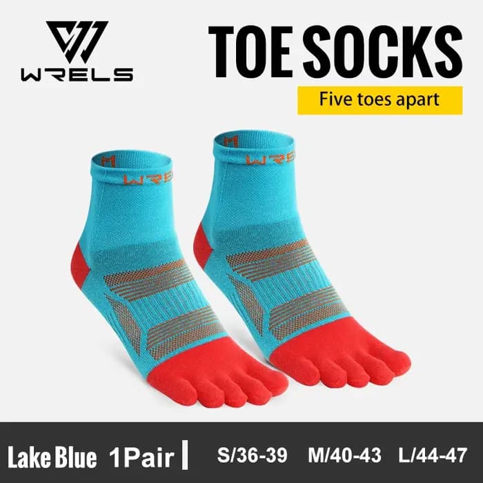 WRELS 1/2/3 paires de chaussettes à cinq doigts pour la course, antidérapantes, anti-humidité, anti-