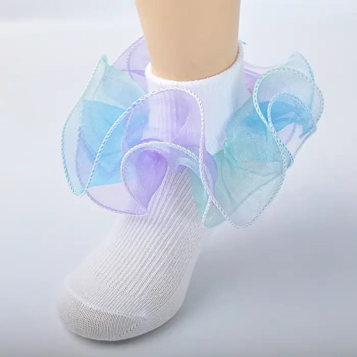 Chaussettes en dentelle à froufrous pour enfants, 600 chaussettes de danse princesse blanches, 2006-enfants/enfants/grandes