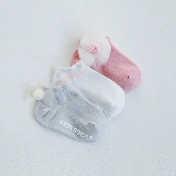 3 paires/ensemble chaussettes pour bébé enfants coton doux respirant enfant en bas âge