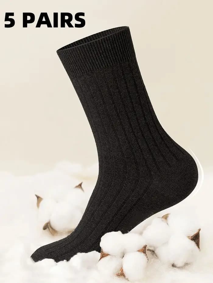 Pack multi-paires : Chaussettes unisexes, noires, confortables, respirantes, anti-humidité et absorbant la transpiration