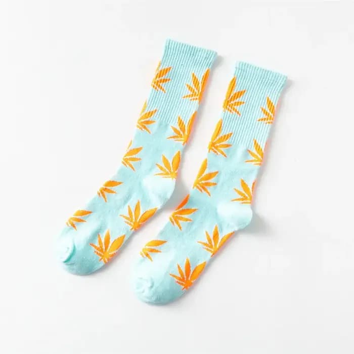 Pas cher femmes hommes cheville érable chaussette chanvre Meias feuille femme printemps été mauvaises herbes Skateboard Hip Hop chaussettes