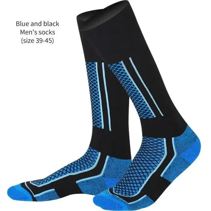 DIZETION 1 paire hiver chaud épaississement bas de Ski chaussettes de randonnée pour femmes hommes enfants en plein air Anti-froid haut bas de sport