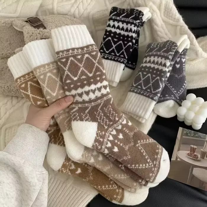 5 paires de chaussettes chaudes d'hiver pour femmes