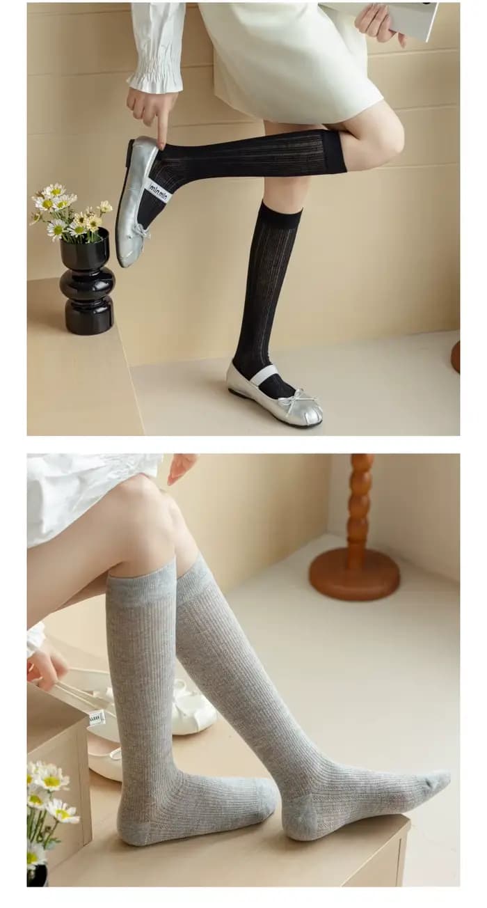 Balletcore – chaussettes mi-mollet pour femmes