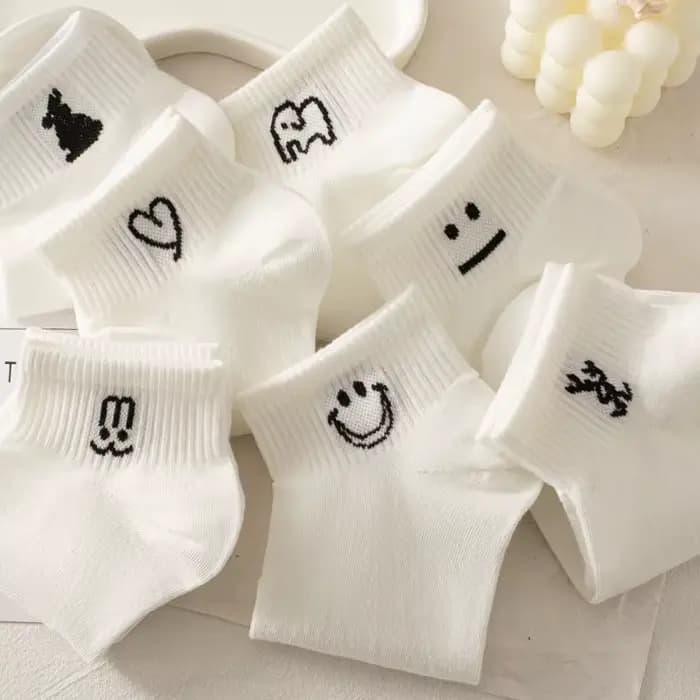 Chaussettes blanches femme mince printemps été