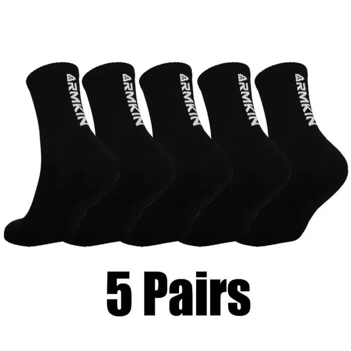 ARMKIN 5 paires hommes chaussettes couleur blanc/noir haute qualité femmes Sport