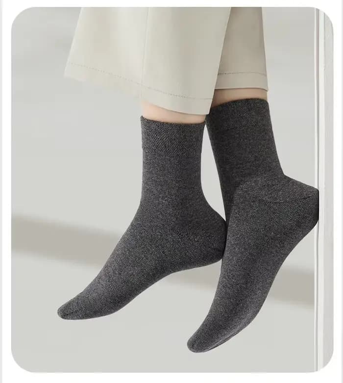 Chaussettes en coton de couleur unie pour hommes