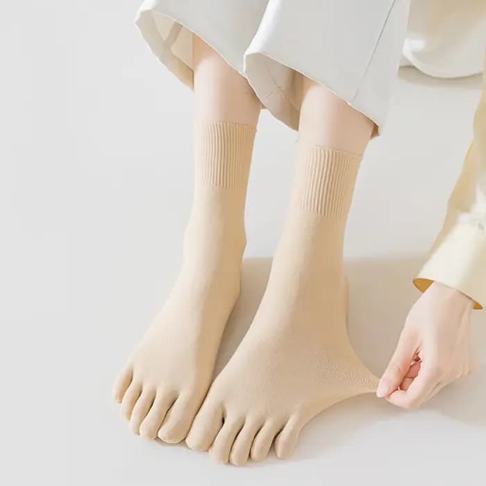 Chaussettes mi-longues en maille de coton pour femmes
