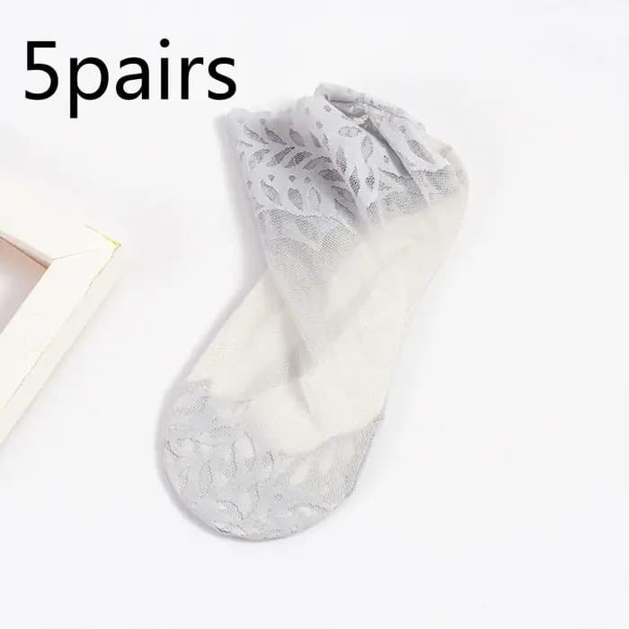 Chaussettes pour femmes printemps et automne bas en soie fine semelle en coton été maille respirante mi Tube