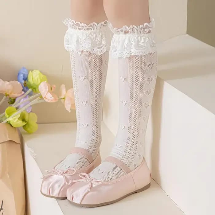 Chaussettes Lolita JK pour filles, uniforme scolaire, chaussettes de princesse mollet pour enfants,