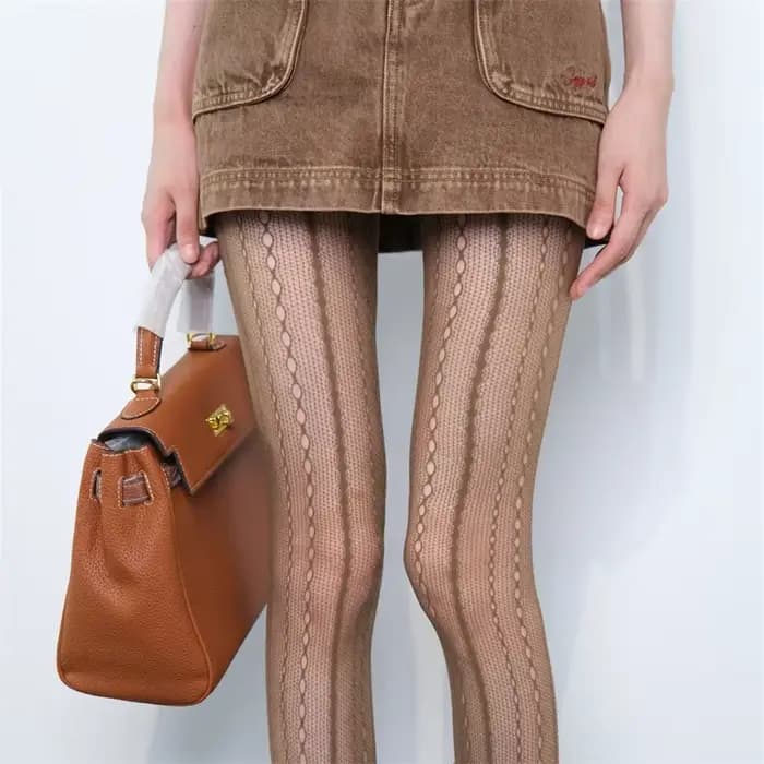 Collants noirs ajourés pour femmes, style rétro américain, en maille respirante, dentelle résille, effet transparent et sexy