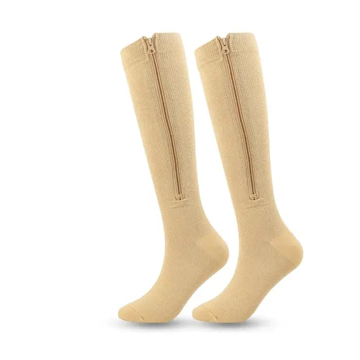 Chaussettes de compression à fermeture éclair médicale pour hommes et femmes