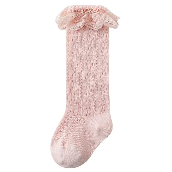 Chaussettes Hautes en Dentelle pour Bébé