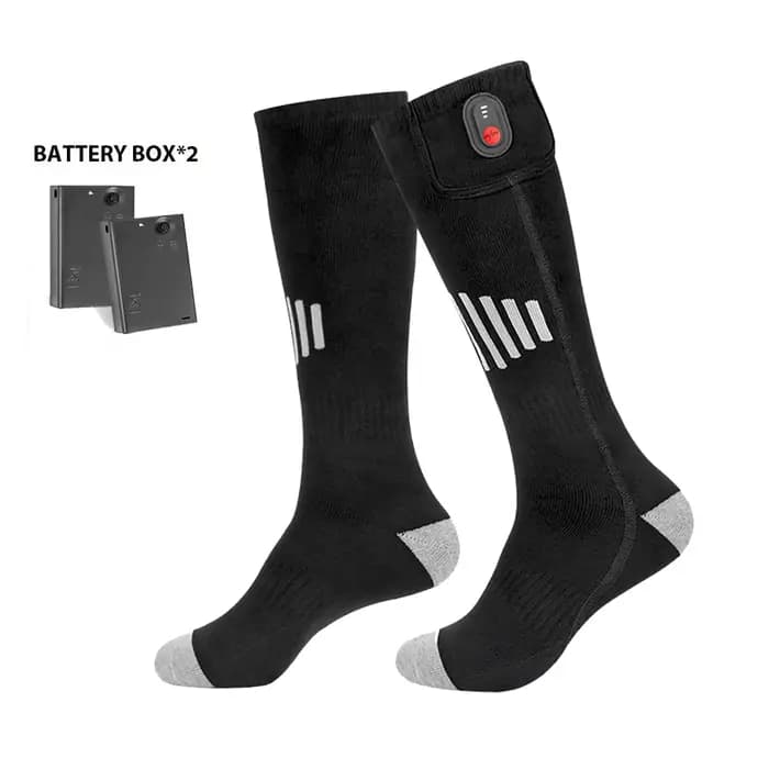 Chaussettes chauffantes d'hiver avec boîte à piles