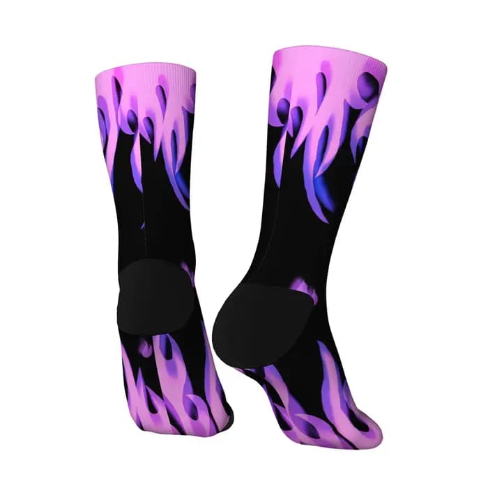 Chaussettes personnalisées à imprimé flamme pour hommes