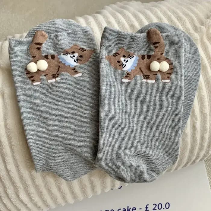 Chaussettes pour femmes nouveau dessin animé coréen drôle Kitty Kawaii Verstaile mignon mi Tube