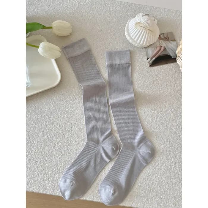 Chaussettes longues en soie pour femmes