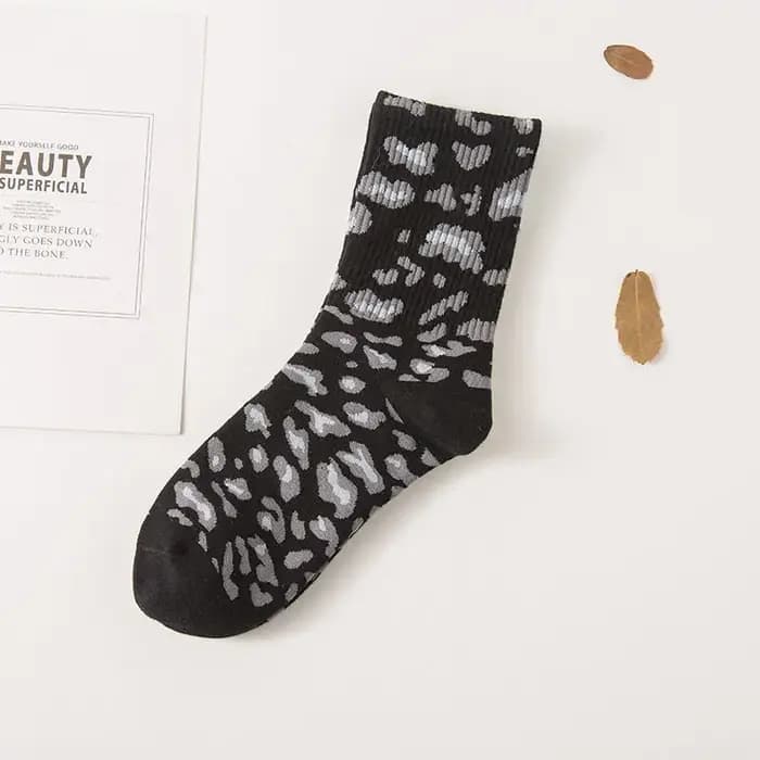 Chaussettes à imprimé léopard pour femmes et filles, Streetwear, Harajuku, Sexy, Mignon, Kawai, Style coréen, Skate, Court, Mode, Printemps, Automne, Nouveau