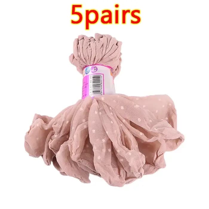 10 paires de chaussettes mi-tube en Nylon pour femmes