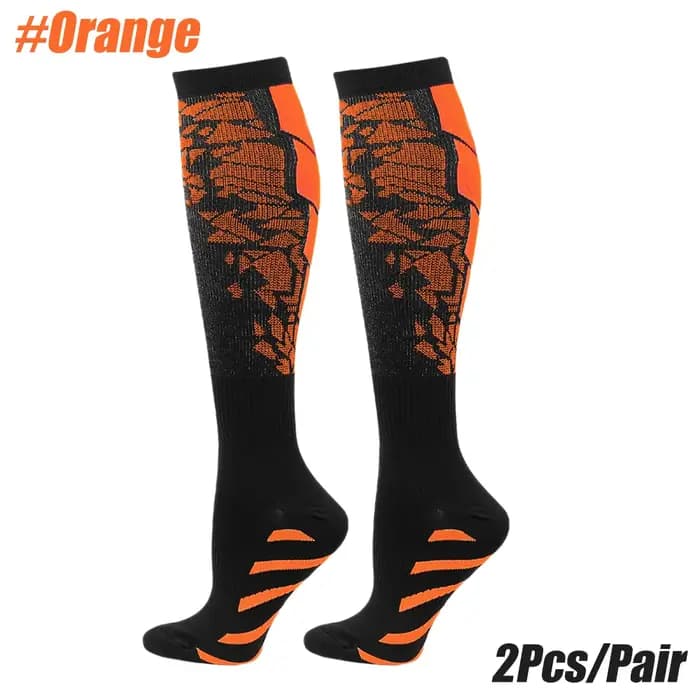 Chaussettes de compression de sport pour femmes et hommes, chaussettes de soutien du mollet pour la course à pied, les infirmières, la grossesse en vol, le surpoids athlétique, 1 paire