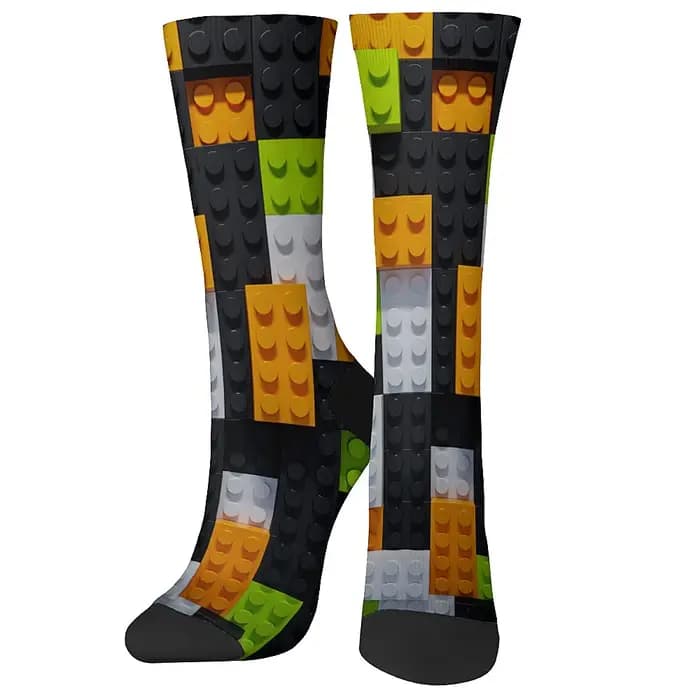Happy building block chaussettes nouveauté amusant