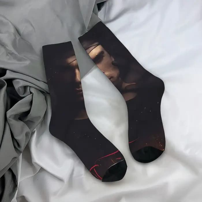 The Vampire Diaries Damon Salvatore chaussettes bas gothiques unisexe