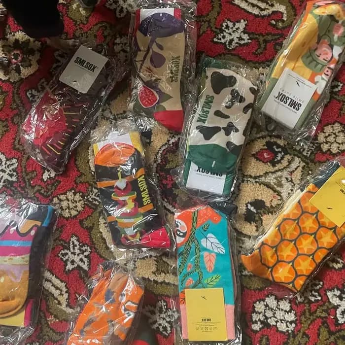 Chaussettes colorées unisexes en coton pour hommes et femmes
