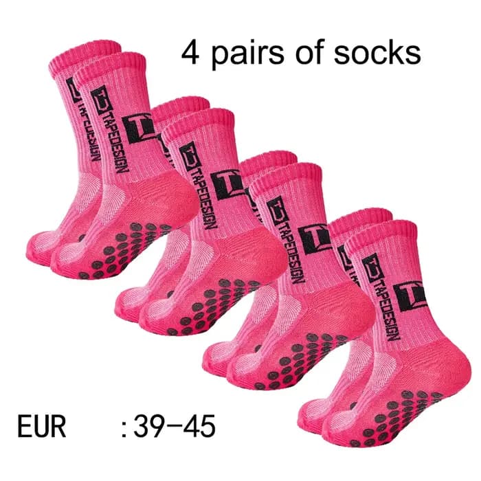 4 paires de nouvelles chaussettes de Football collées TC Mid Tube pour hommes