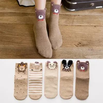 Lot de 5 paires de chaussettes 100% coton pour enfant