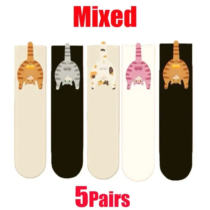 Chaussettes drôles femmes hiver mignon 3D chat fesses mi-tube