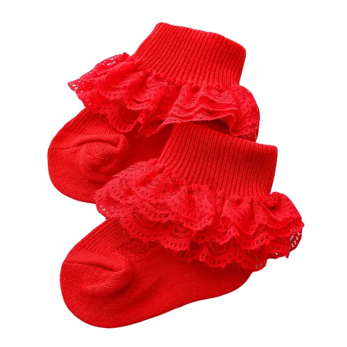 0-12 mois nouveau-né bébé coton chaussette dentelle princesse peigné