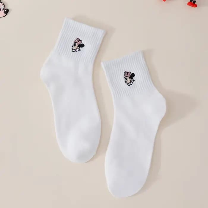 5 paires de chaussettes blanches à la mode et mignonnes pour femmes