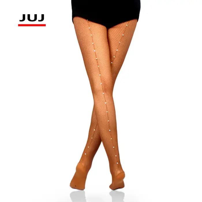 Collants résille professionnels en biscuits pour femmes, bas élastiques, ligne arrière, fil dur, salle de Rhet danse latine