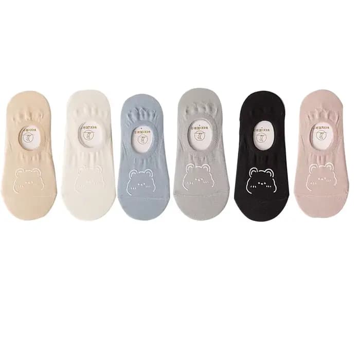 5 paires de nouvelles chaussettes d'été pour femmes Kawai
